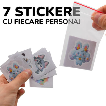 Set 7 Stickere Plushulini - Toate Personajele